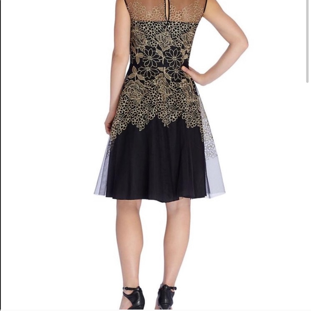 Tahari black and gold dress worn once.